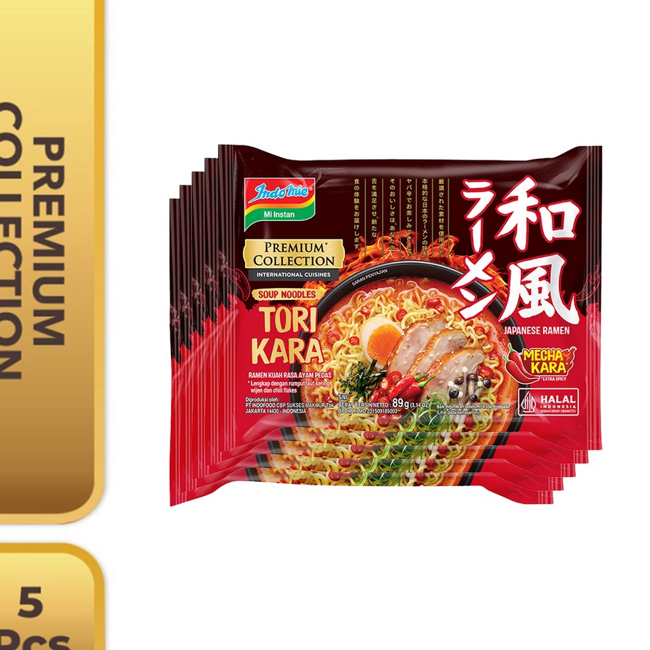 

ORIGINAL 5 Pcs Indomie Tori Kara Ramen