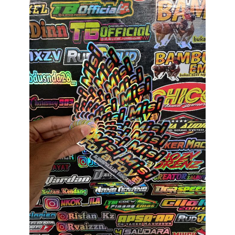 

stiker vynil visi misi foya foya
