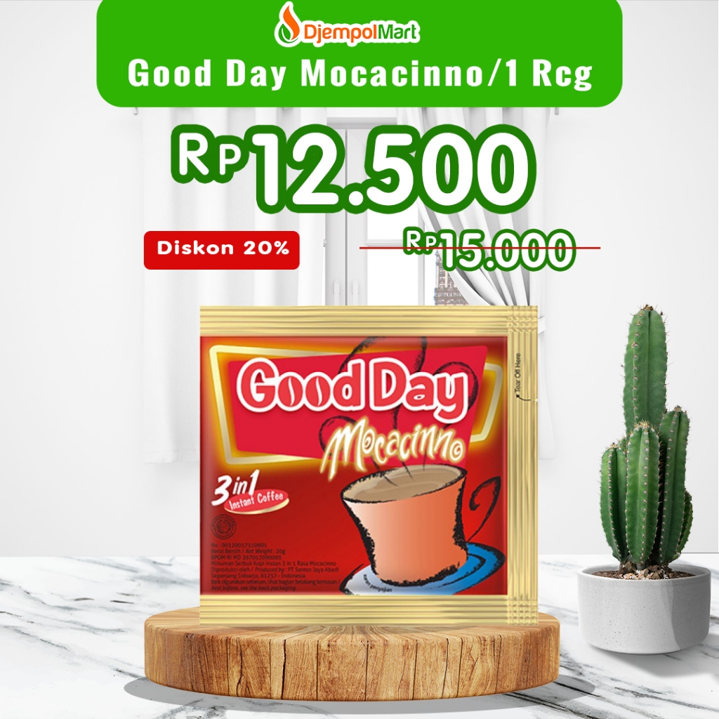 

Good Day Mocacinno 20 gram dijual Per Renceng