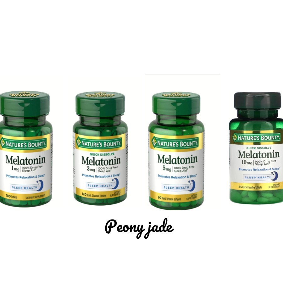 NATURE'S BOUNTY MELATONIN 1mg 3mg 5mg 10mg