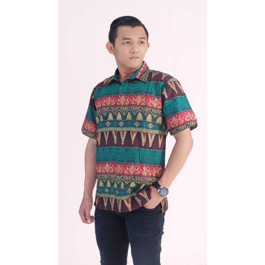 HEM BATIK WK 12 SRI RAHAYU 145 II ATASAN BATIK II BAJU BATIK PRIA DEWASA II PAKAIAN BATIK PRIA