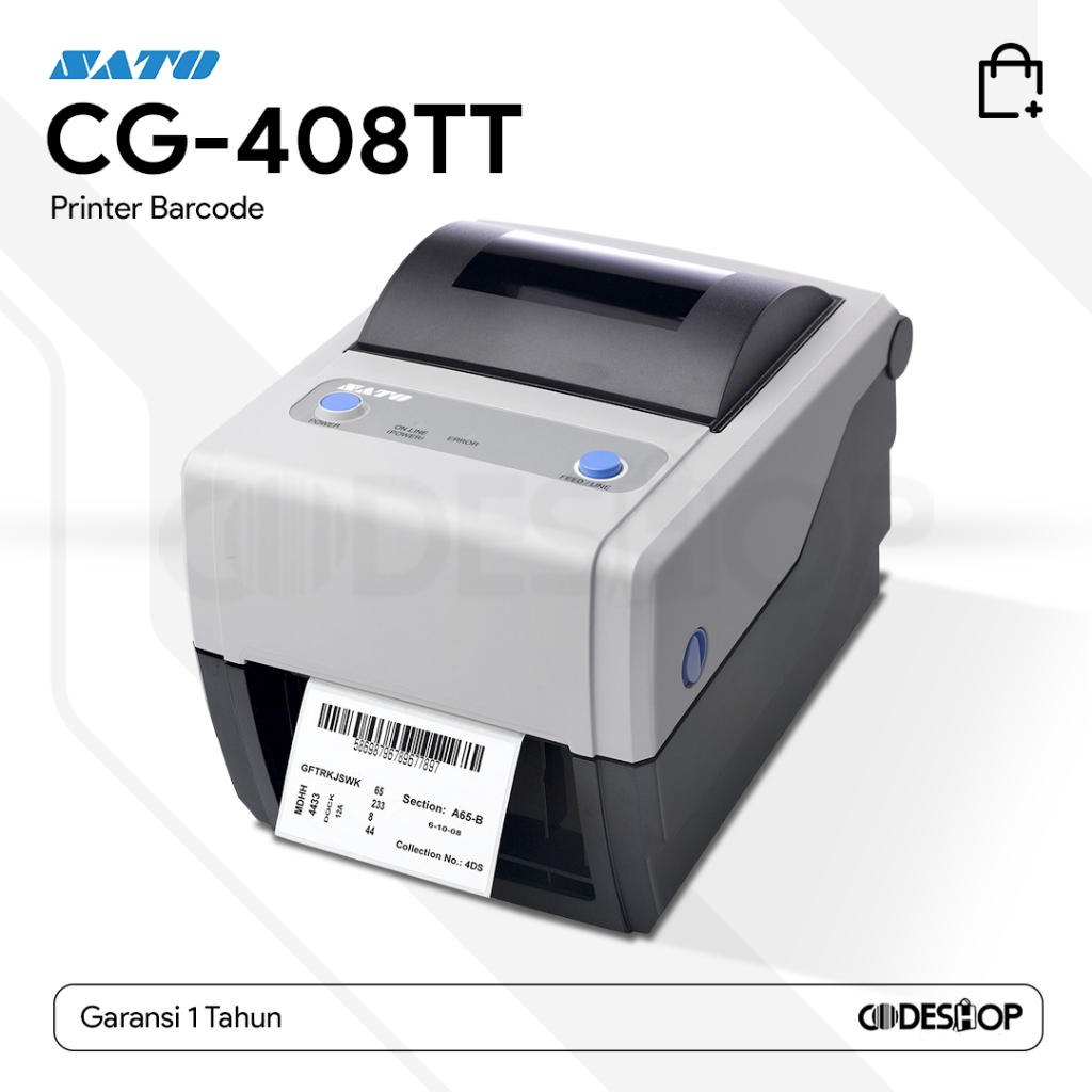 BARCODE PRINTER SATO CG408TT - CG 408TT PRINTER BARCODE DEKSTOP CG 408