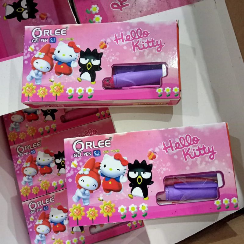 

BOLPOIN/PULPEN GELPEN KARAKTER MOTIF Hello Kitty/ORLEE//1 LUSIN ISI 12 PCS