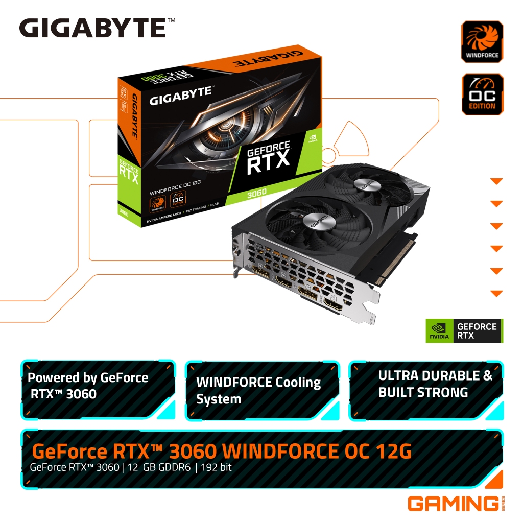 Gigabyte GeForce RTX 3060 WINDFORCE OC 12G