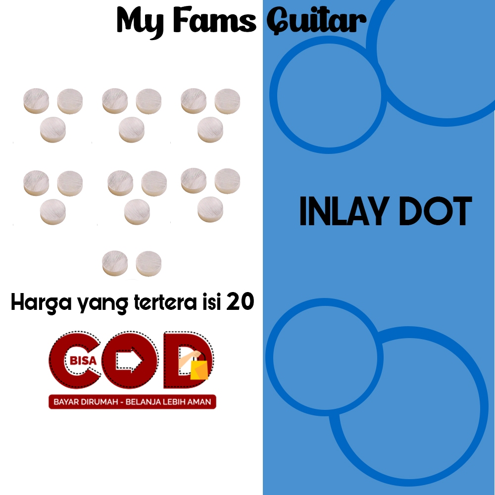 Inlay Dot fretboard Putih