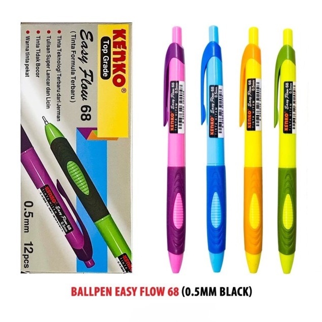 

KENKO BALLPEN EASY FLOW 68 BLACK (LUSIN)