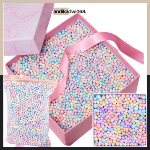 [PROMO] STEREFOAM/STYROFOAM SALJU / Butiran Gabus Sterofoam Styrofoam Warna Warni Butiran Bola Gabus