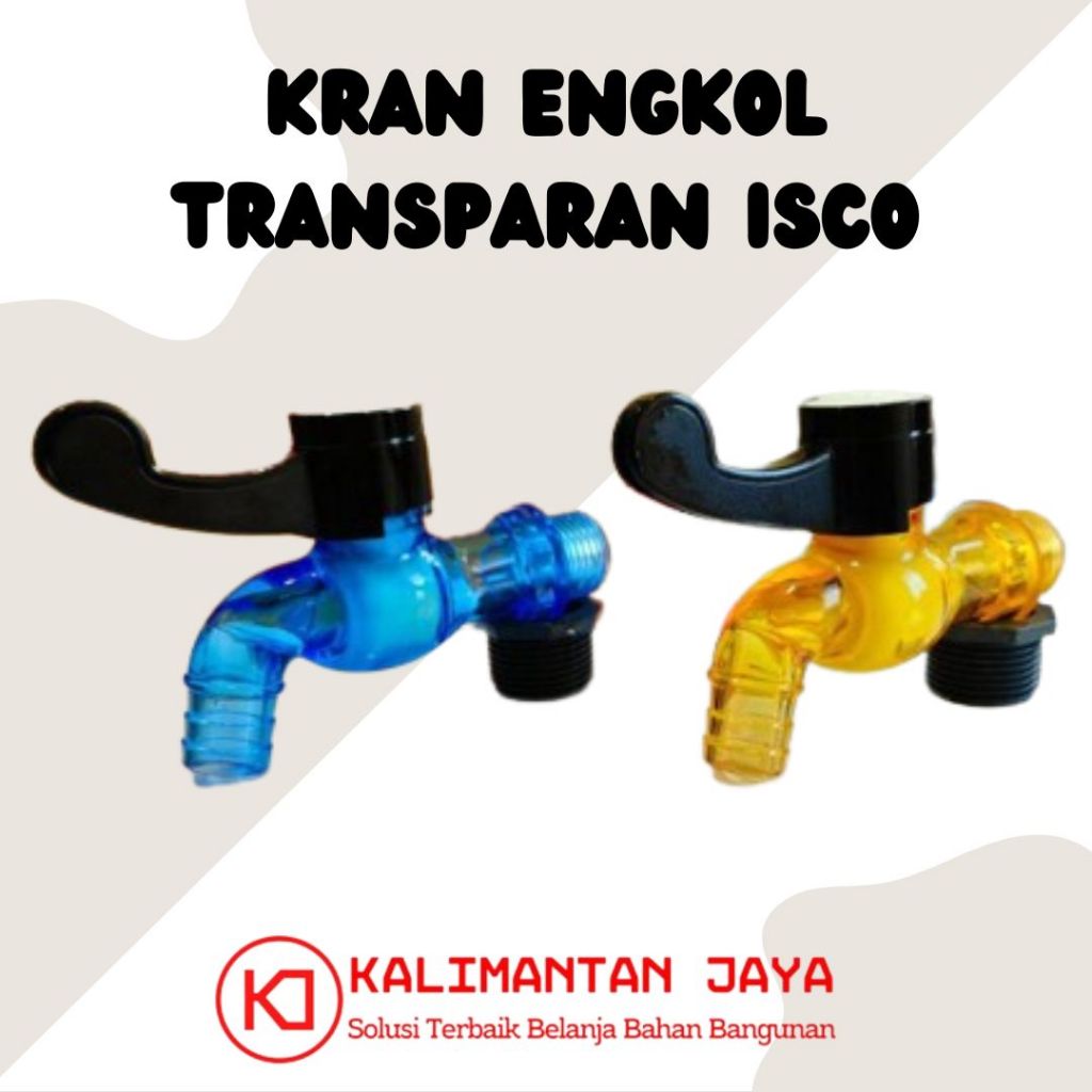 Kran Transparant Isco / Kran Bening Isco/ Kran PVC awet 1/2"