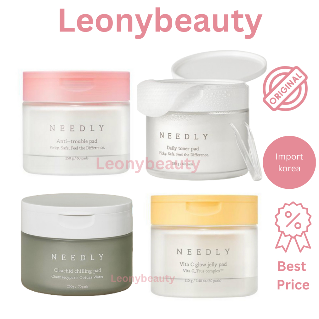 NEEDLY Daily Toner Pad pads / Anti Trouble Pad / Vita C Glow Jelly Pads vitamin c 60Pcs