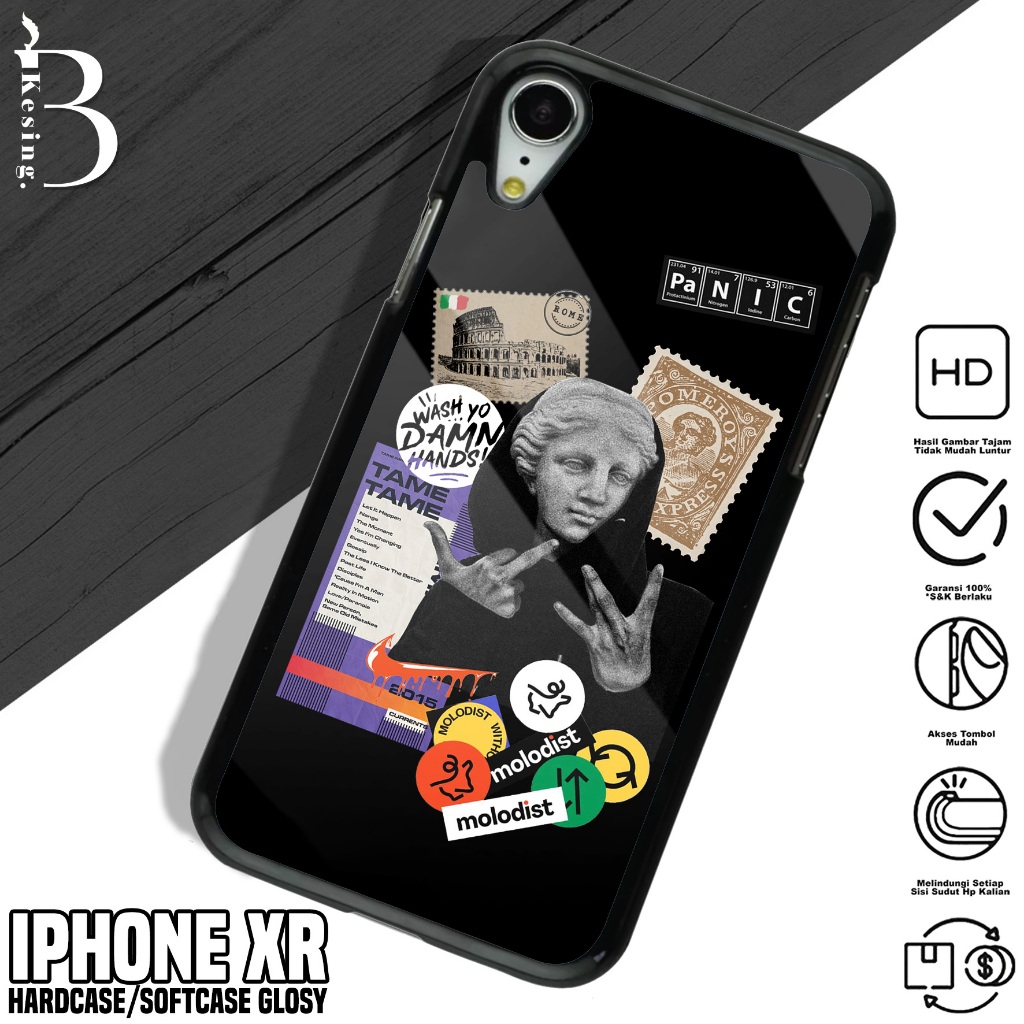 Case Iphone XR - Casing Hp Iphone XR Motif Estetik - Silikon Hp Iphone XR - Softcase Kaca - Kondom H