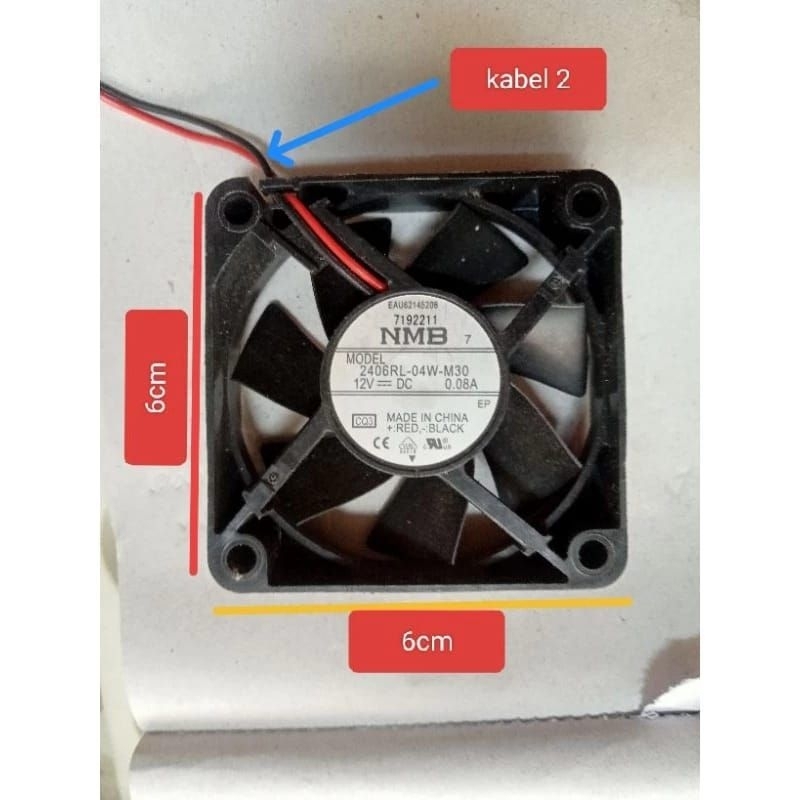 Fan DC NMB 12v 6x6cm 04watKipas fan cooling mini