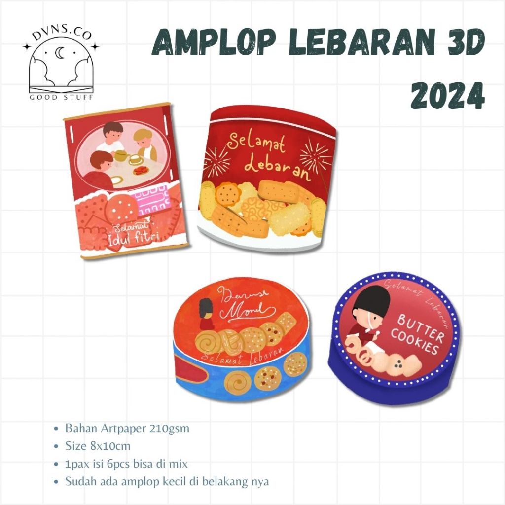 

Amplop Lebaran 3D Kue Lebaran Series Lucu Unik | Amplop Kue Lebaran | Amplop Lucu | Amplop Karakter