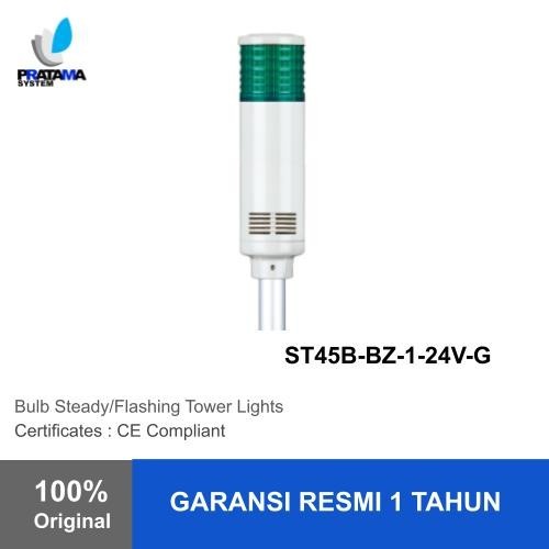 Tower Light ST45B-BZ-1-24V-G With Buzzer (Qlight)