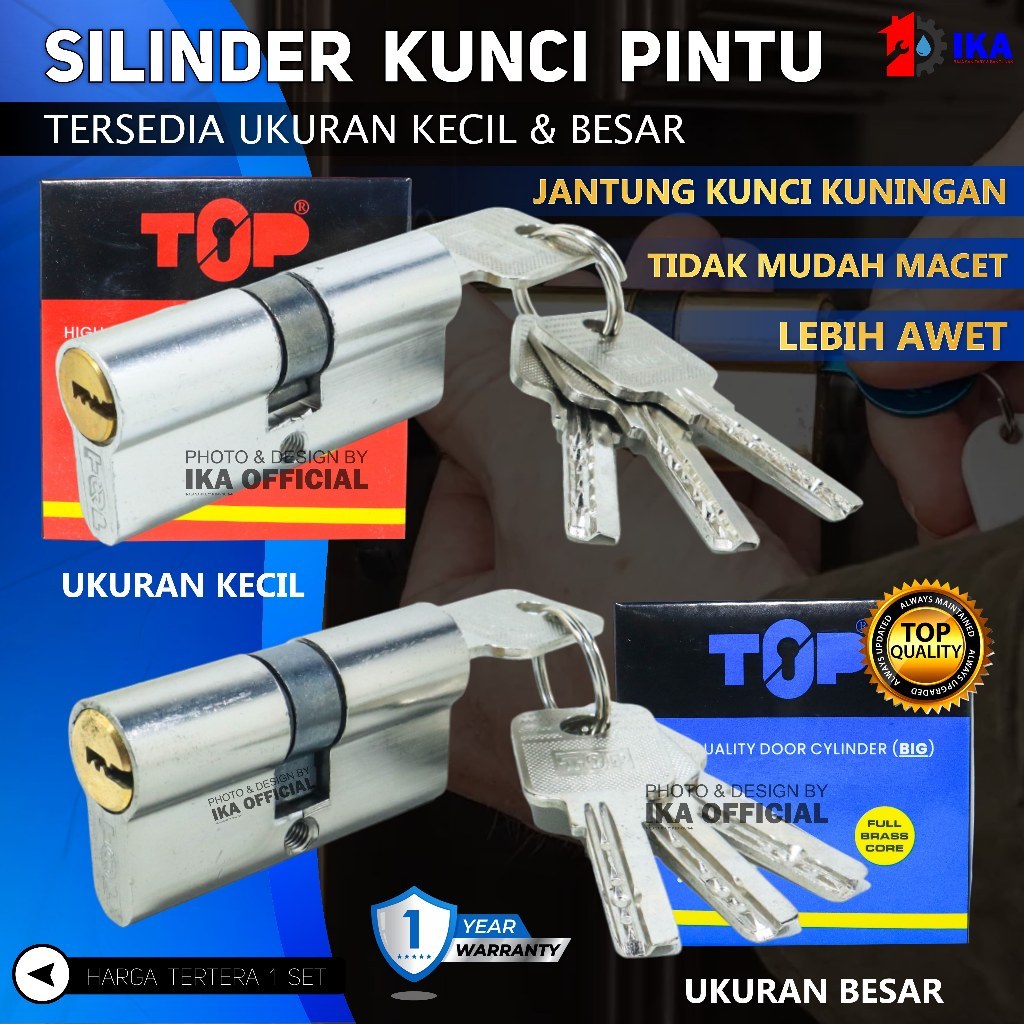 Isi silinder kunci pintu besar kecil computer  key / silinder kunci pintu aldron besar  3 4 5 pcs ko