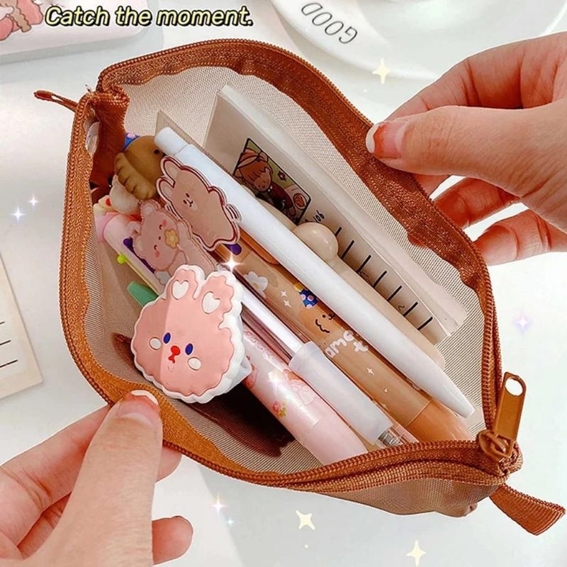 

Tempat Pensil Zipper Coklat Motif Beruang Dompet Pensil Coklat Lucu Motif Bear Tempat Makeup Teddy Brown Mod