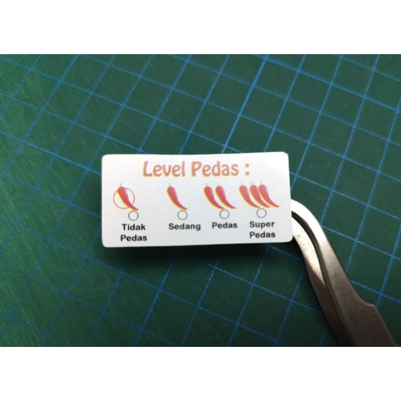 

sticker label level pedas 50 pcs