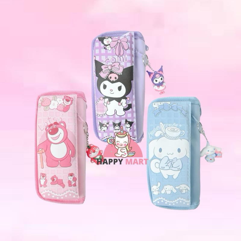 

Kotak pensil keychain sanrio x lotso kuromi / cinnamoroll