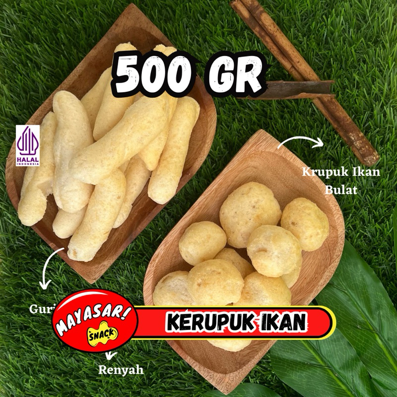 

KERUPUK IKAN KEMPLANG PANJANG BULAT GURIH 500gr