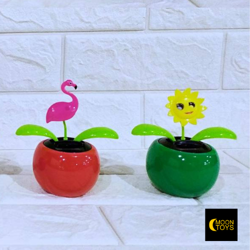 Hiasan Dashboard Mobil Gerak Solar bunga pot- VFR134.4