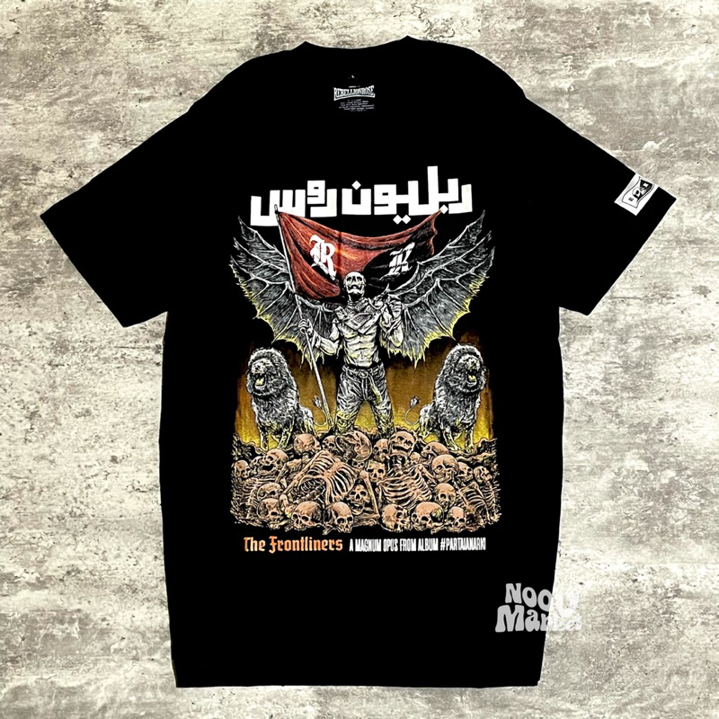 noov music merch Rebellion Rose - Frontliners Tshirt - Black | Original Merchandise Kaos Pria