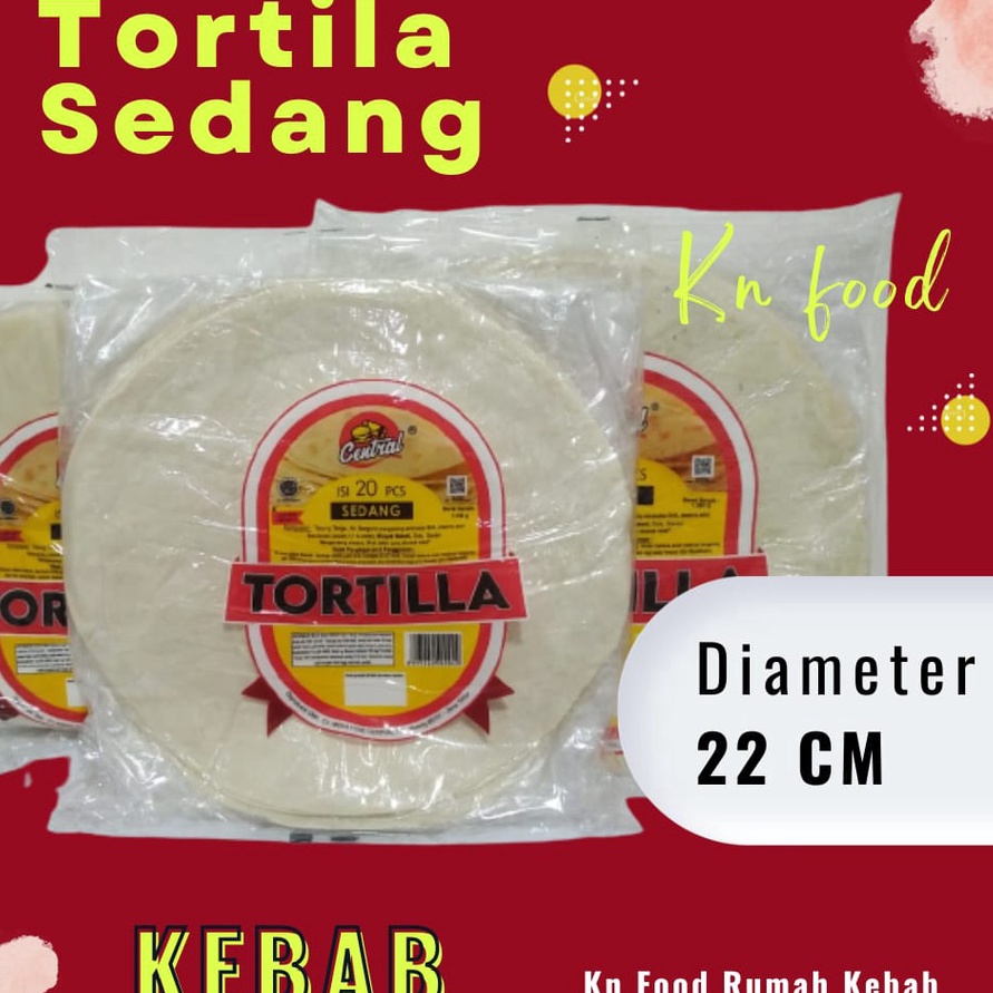 

Ready Stok Tortila Kulit Kebab CENTRAL ukuran SedangLibanis Diameter 22 cm