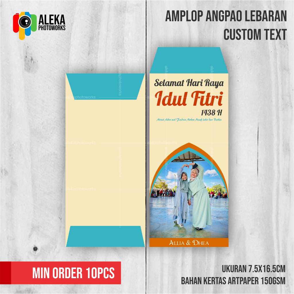 Amplop Angpao Lebaran Custom Foto