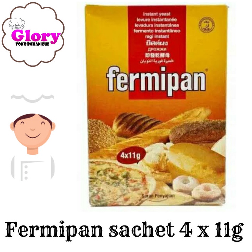 

READY STOK fermipan sachet ragi instant 4 x 11 gr