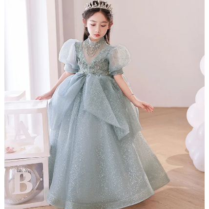 Gaun Prom 2023 untuk gadis elegan bayi mewah payet gaun pesta Maxi anak kostum penampilan Piano anak