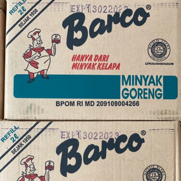 

TERBARU Minyak Goreng Barco Refill 2 Liter Dus Isi 6