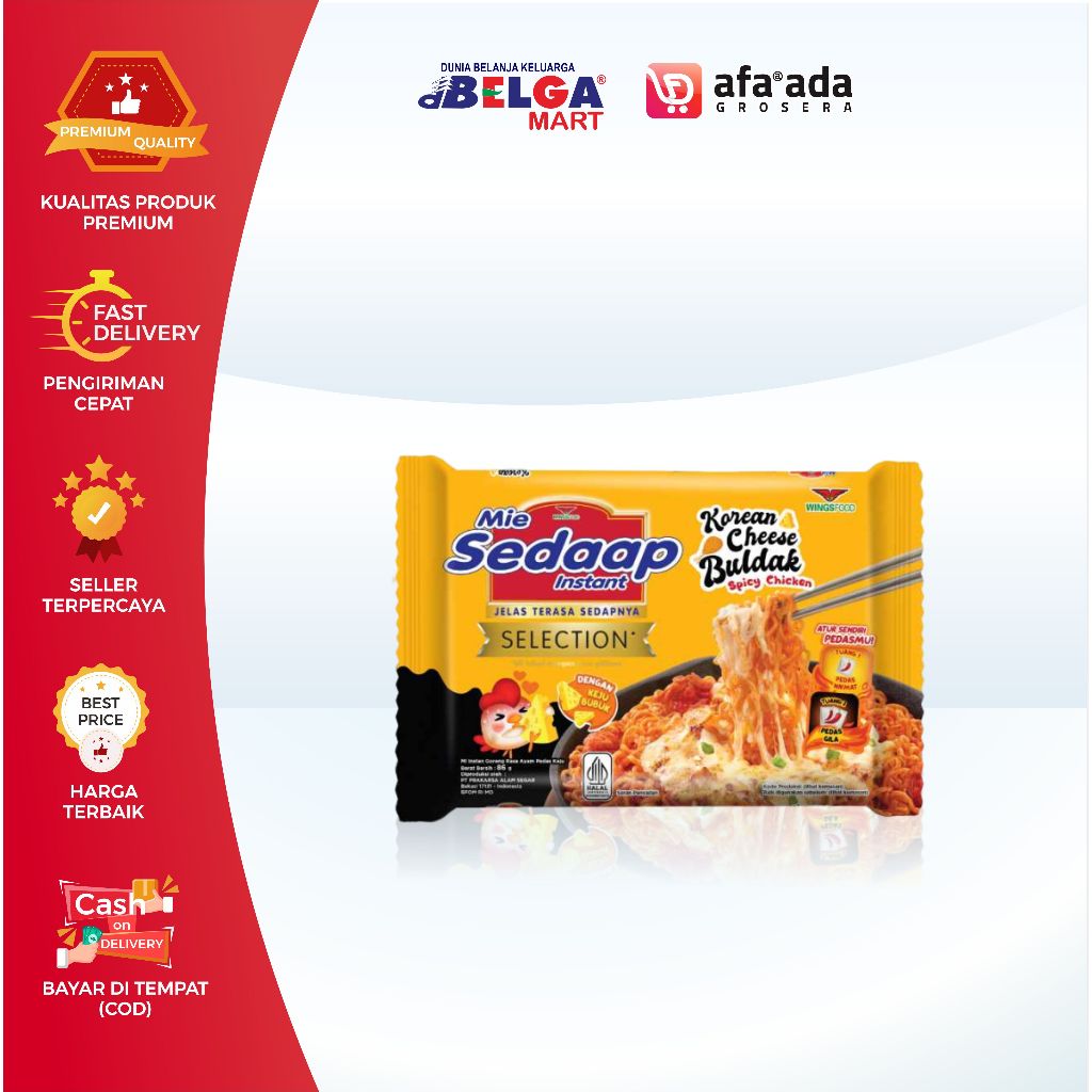 

MIE SEDAAP | SELECTION | Harga untuk 10 pcs | Korean Spicy Soup, Singapore Spicy Laksa, Korean Spicy Chicken, Korean Cheese Buldak
