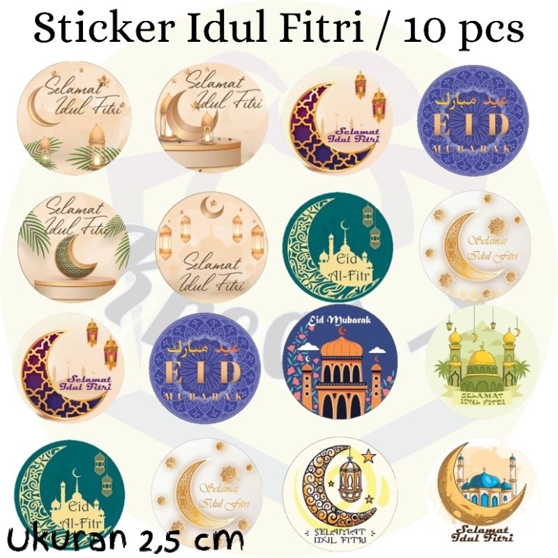 

STICKER LABEL IDUL FITRI / STICKER LEBARAN 2,5 CM PER 10 PCS
