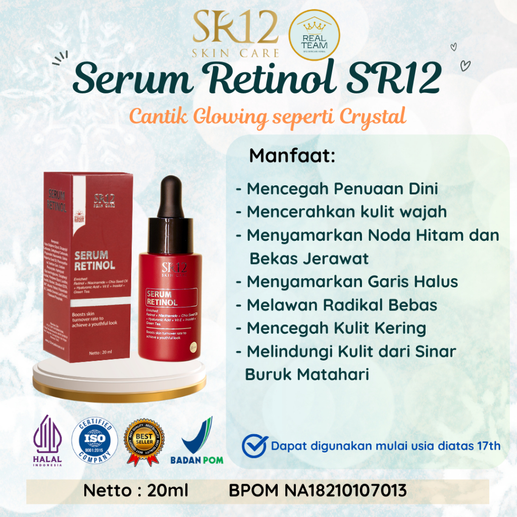 SERUM RETINOL SR12 | SERUM WAJAH GLOWING | SERUM SR12 RETINOL | AGEN SR12 BANJARBARU