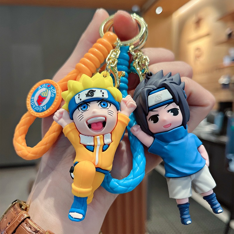 Gantungan Kunci Naruto Keychain Kartun Anime Jepang Naruto Sasuke Action Figure