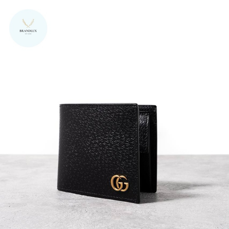 GUCCI GG marmont bifold coin wallet leather Black