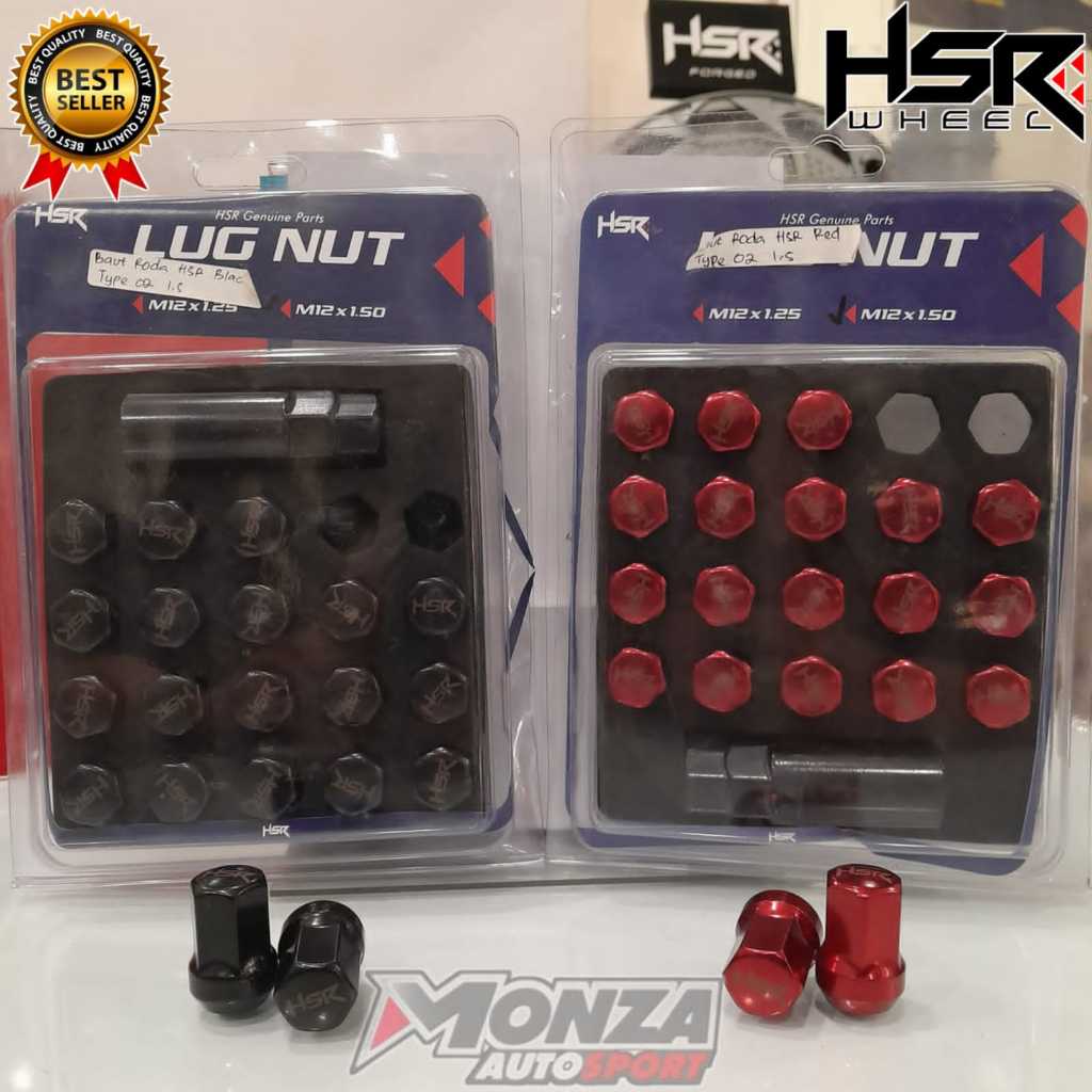 Mur baut roda racing HSR lugnut drat 1.5 untuk velg racing