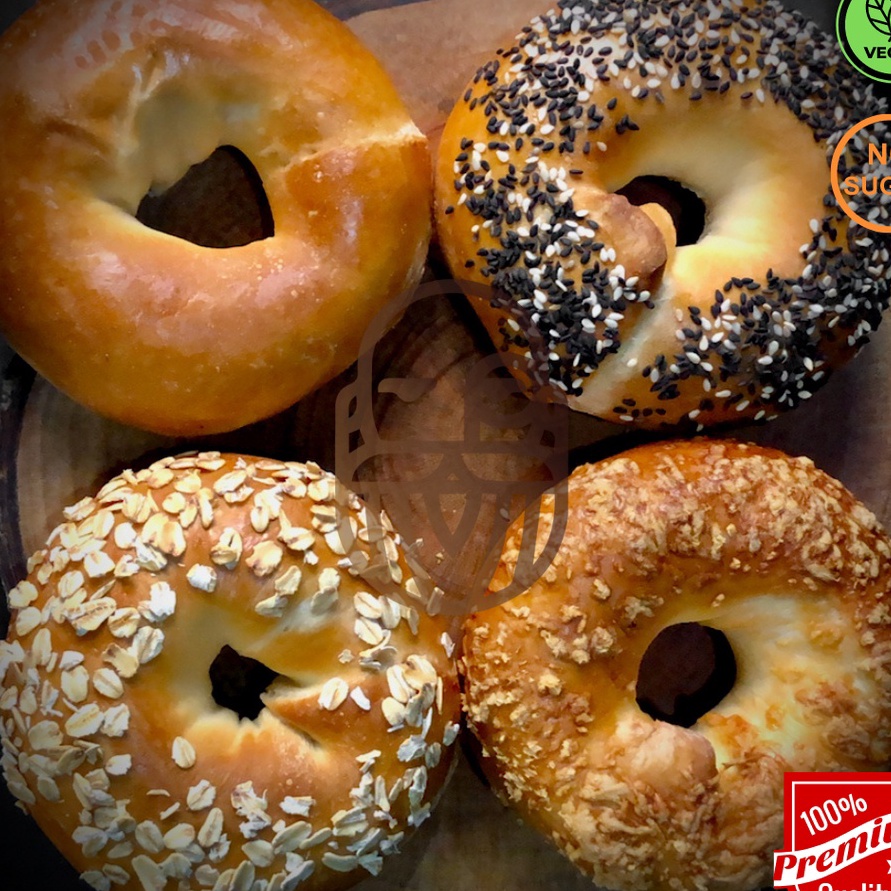 

COD Grandpas Artisan Bagel Tanpa Gula dan Susu ISI 4PCS