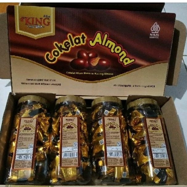 

ORIGINAL coklat almond Bonibol per dus isi 4 toples