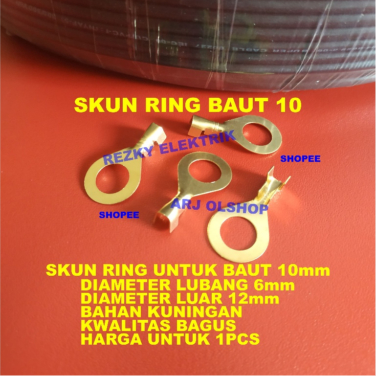SKUN AKI M6/ SKUN RING M6/ SKUN RING BAUT 6MM/ SKUN KABEL M6/ SKUN BULAT 6MM/ SKUN MOTOR/ TERMINAL S