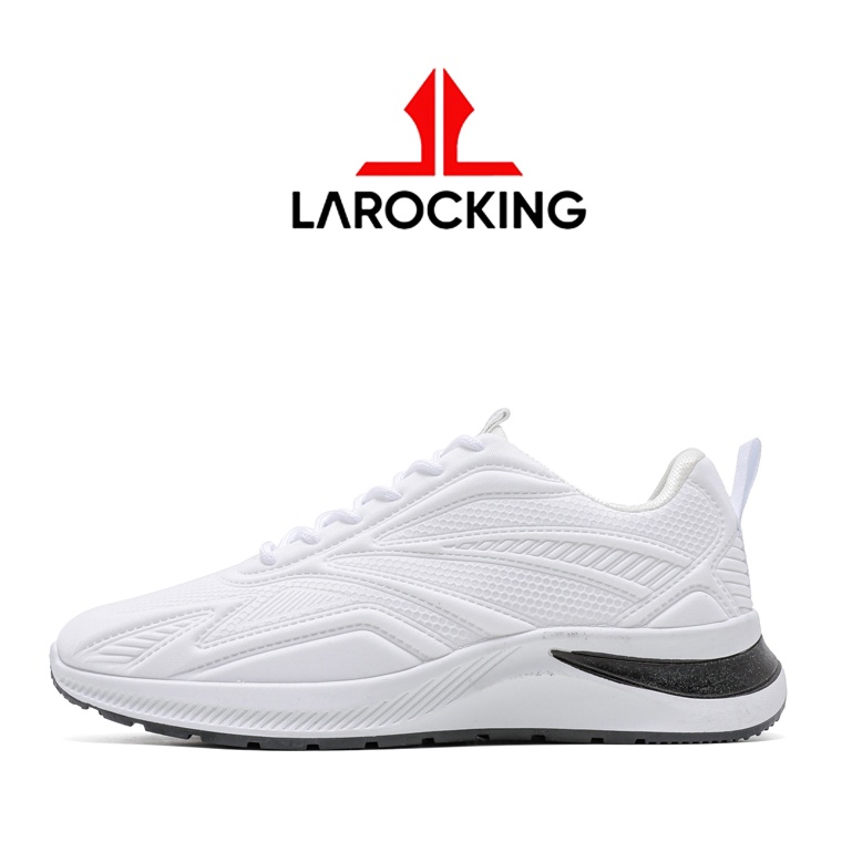 HEMAT PROMO Larocking  Vega Putih Polos  Sepatu Sneakers Running Gym Shoes