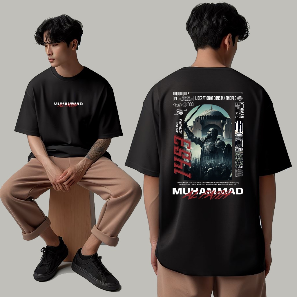 HandArt - Kaos Muhammad Al Fatih Sahabat nabi, Kaos Dakwah Islami-Kaos Distro-Kaos Murah, Original C