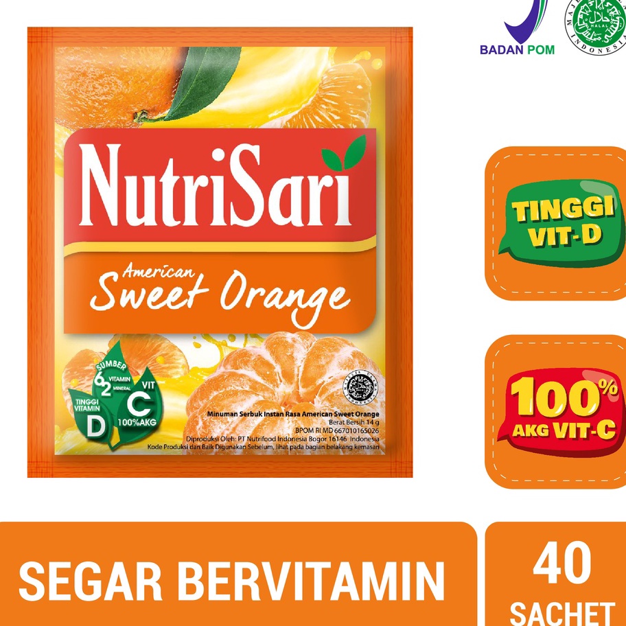 

TERBARU NutriSari American Sweet Orange 4 Sachet Minuman Buah Vitamin C