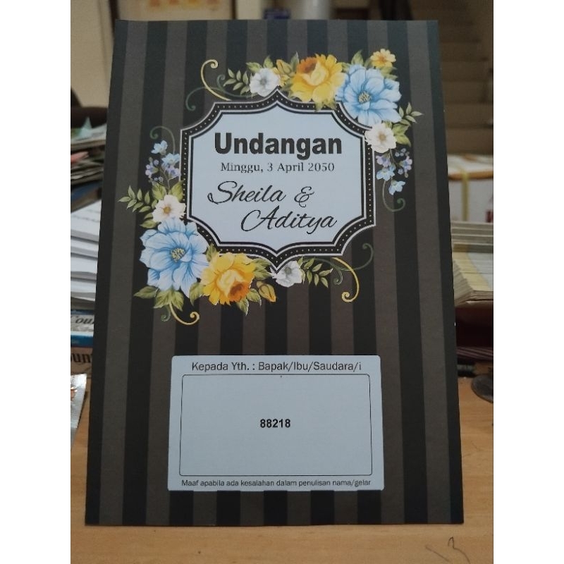 Undangan ERBA 88218 ECER & GROSIR KOSONGAN TANPA PLASTIK OPP