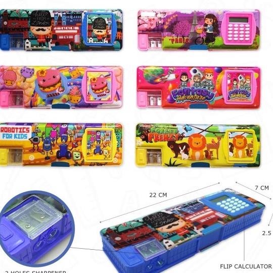 

D2289 Tempat Pensil Magnet Karakter Kalkulator Kotak Pensil CC7816