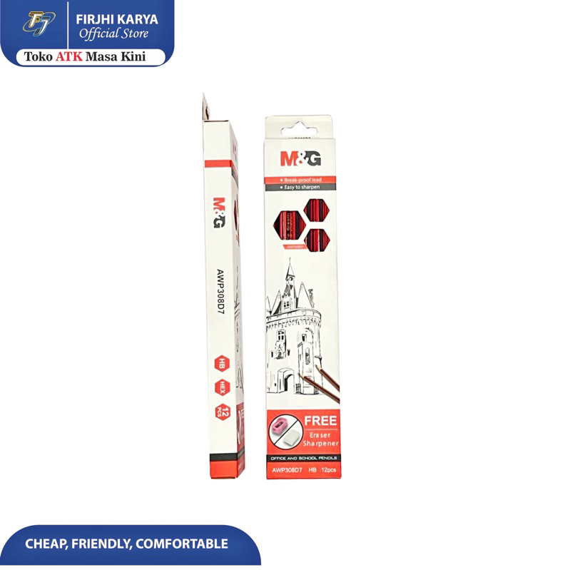 

Pencil HB With Eraser Sharpener - M&G