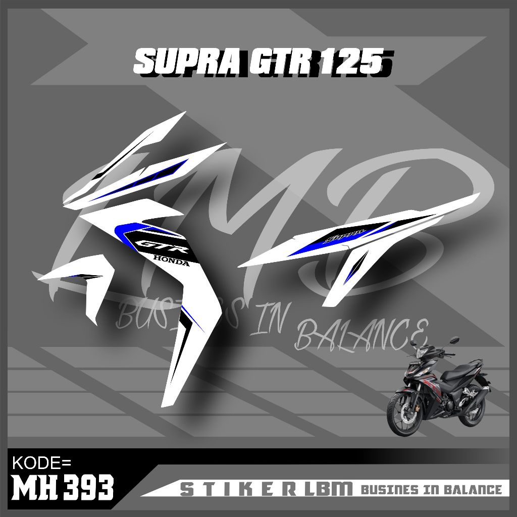 Stiker Motor Supra Gtr 150 - Striping Stiker Honda Gtr 150
