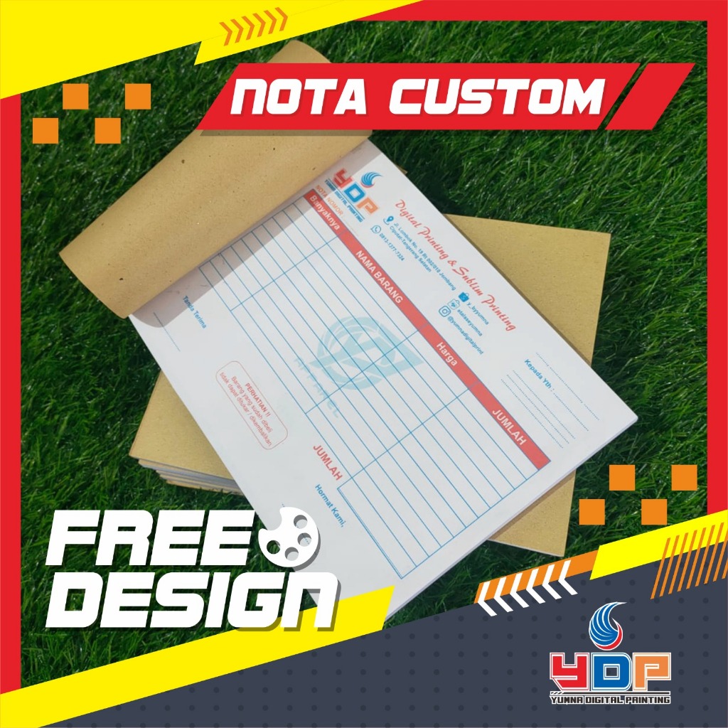 

Cetak Nota dan Kupon/Karcis Custom Murah Full Warna Free Design