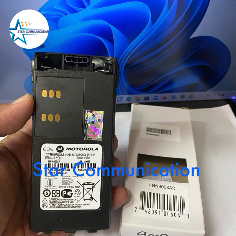Motorola HNN9008AR Baterai Motorola GP338 GP328 ATS2500 Ori Hnn 9008