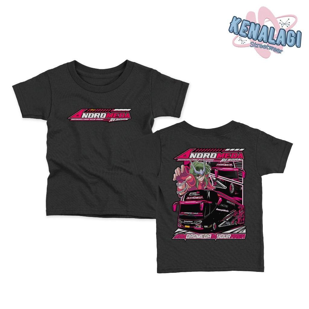 Kaos Anak Motif Bus Andromeda - Kaos Anak Keren - Kaos Anak Terbaru - Baju Anak Motif Bus Terlaris -
