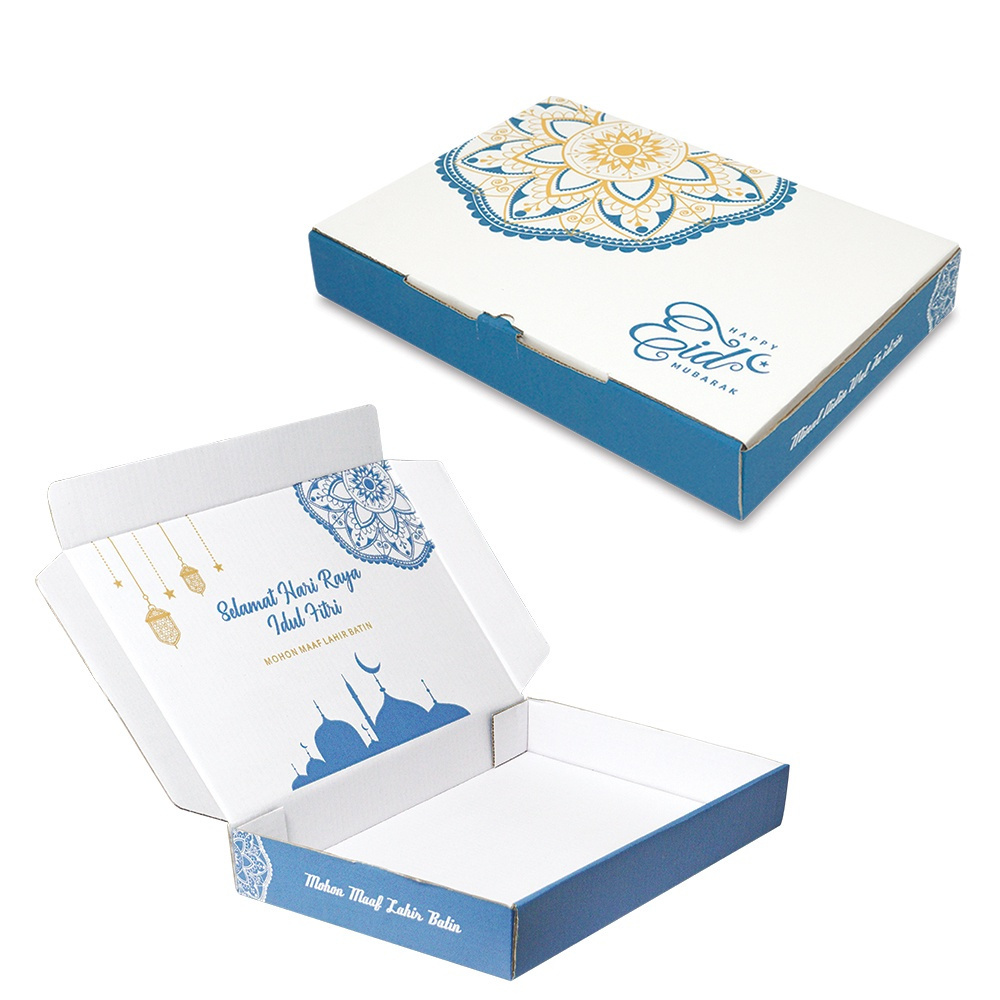 

(5 pcs) dus parcel kuker lebaran box pizza hampers motif biru mubarak hampers packaging ukuran 38x26x5.5cm dus premium tebal edisi idul firi