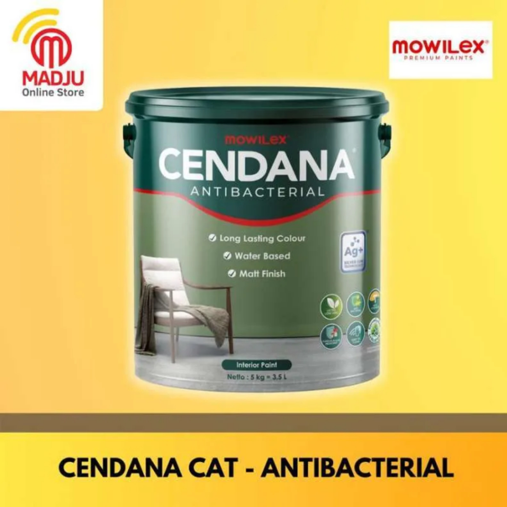 Mowilex - Cendana Antibacterial Cat Tembok Interior Anti Kuman 5kg - Cat Dinding Dalam Ruangan